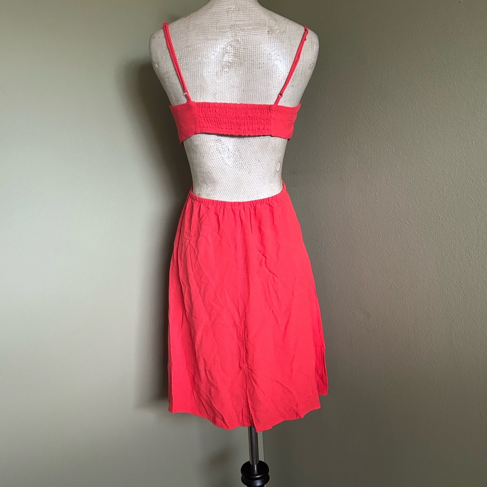 H&M Orange Cutout Spaghetti strap Sundress Cocktail - Picture 2 of 5